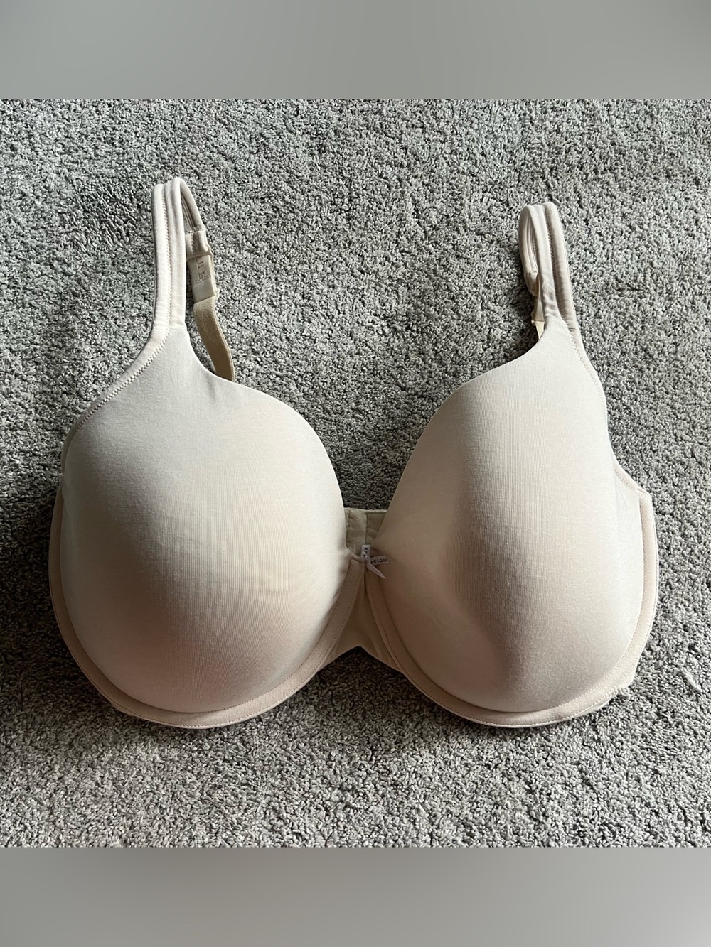 LANE BRYANT CACIQUE Size 38H COTTON LIGHTLY LINED TSHIRT BRA Beige Nude